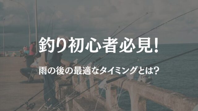 釣り 雨の後