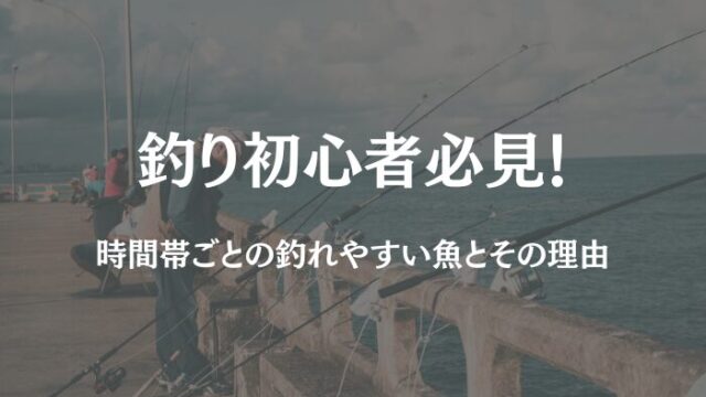 釣り 時間帯